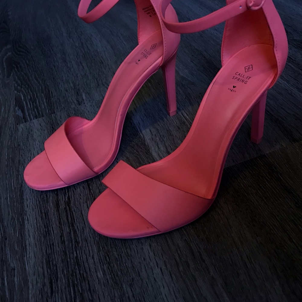 Call It Spring Pink Strappy Heel